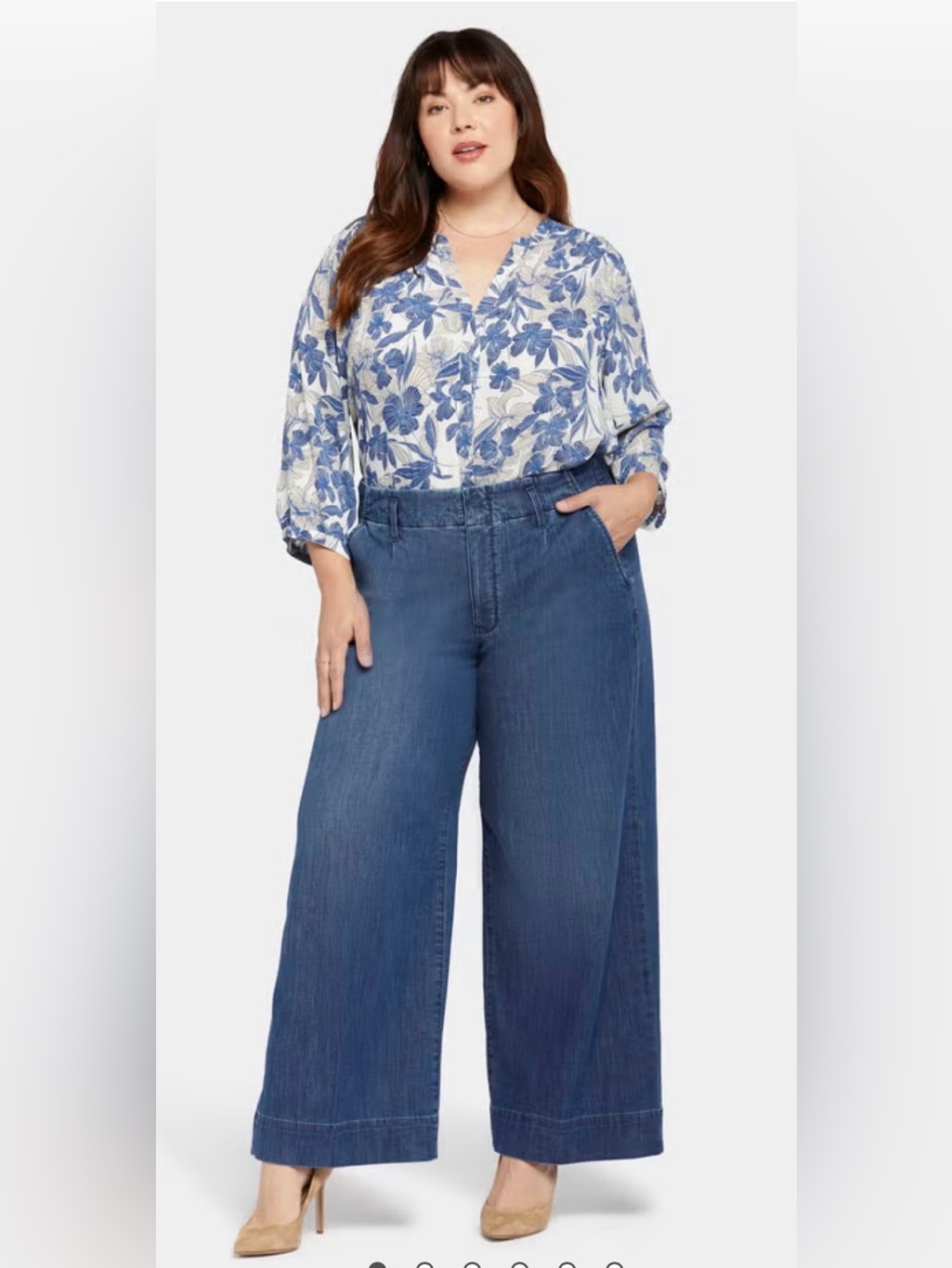 Nydj Hr Mona Wide Leg - Blue - Size 22w